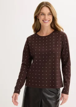 T-shirt manches longues à strass