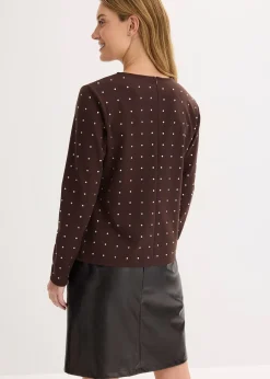 T-shirt manches longues à strass