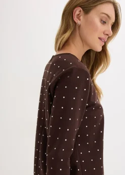 T-shirt manches longues à strass