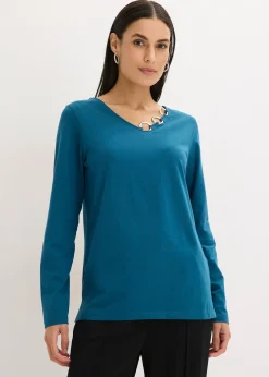 T-shirt manches longues détails œillets