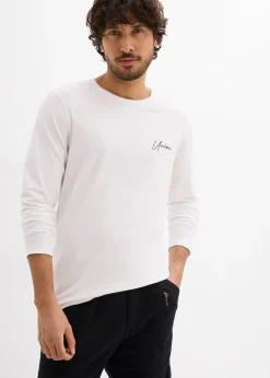 T-shirt manches longues en coton extensible, slim