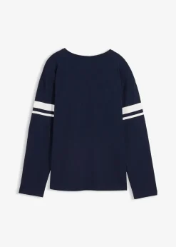 T-shirt manches longues oversize 100% coton