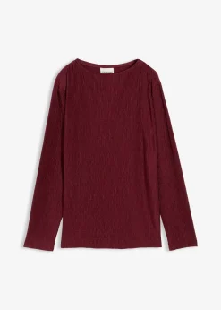 T-shirt manches longues texturé