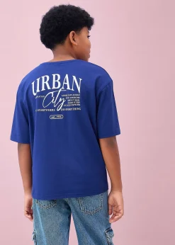 T-shirt oversize 100% coton avec imprimé dos