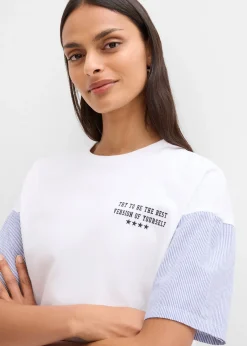 T-shirt oversize en coton extensible