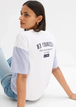 T-shirt oversize en coton extensible