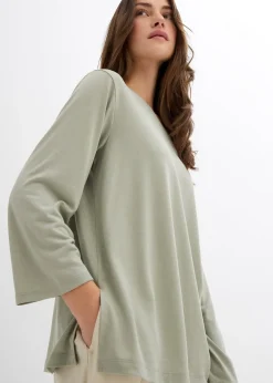 T-shirt épaule dénudée en modal mélangé