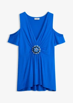 T-shirt épaules nues en mesh