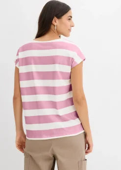 T-shirt rayé en maille