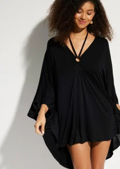 Tunique de plage transparente en viscose