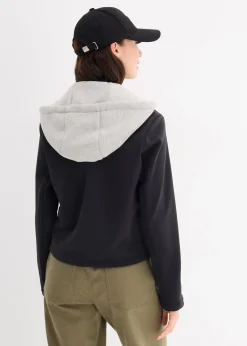 Veste à capuche de couleur contrastante