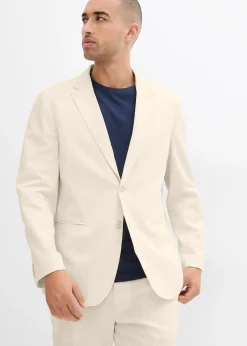 Veste de costume regular en lin mélangé
