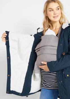 Veste de grossesse et de portage 3en1 avec doublure peluche