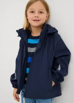 Veste de pluie thermique à capuche amovible et détails réfléchissants