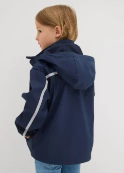 Veste de pluie thermique à capuche amovible et détails réfléchissants