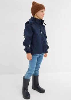 Veste de pluie thermique à capuche amovible et détails réfléchissants