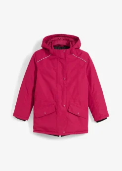Veste de ski imperméable à capuche amovible et réflecteurs