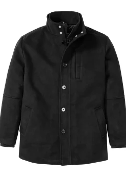 Veste d’hiver aspect laine avec empiècement coupe-vent