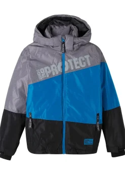 Veste d’hiver imperméable à capuche, style color block