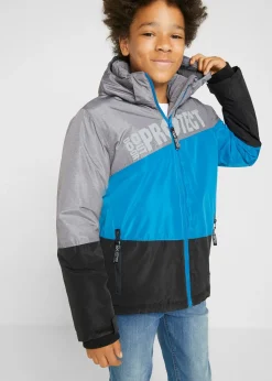 Veste d’hiver imperméable à capuche, style color block
