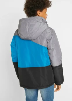 Veste d’hiver imperméable à capuche, style color block