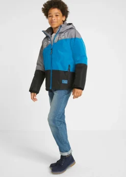 Veste d’hiver imperméable à capuche, style color block