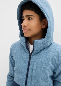 Veste d’hiver rembourrée à capuche, style color block