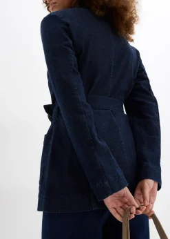 Veste en jean avec ceinture