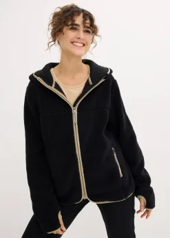Veste en maille sherpa à capuche