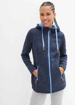 Veste en polaire tricoté à capuche