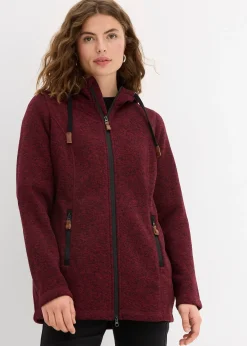 Veste en polaire tricoté à capuche