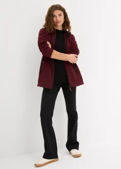 Veste en polaire tricoté à capuche