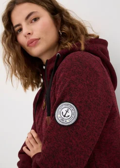 Veste en polaire tricoté à capuche
