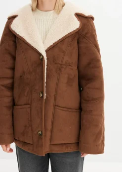 Veste en sherpa à capuche