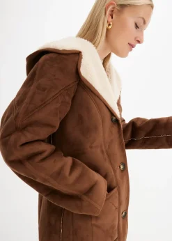 Veste en sherpa à capuche