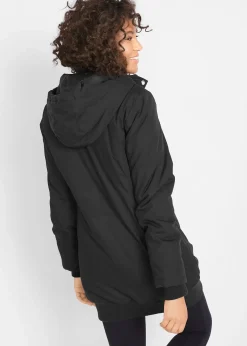 Veste longue à capuche, rembourrée