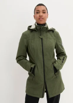 Veste longue outdoor imperméable, doublée sherpa