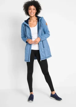 Veste longue polaire à capuche
