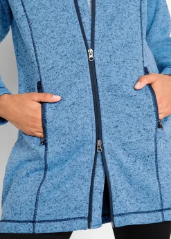 Veste longue polaire à capuche