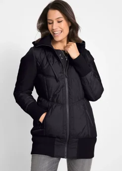Veste matelassée à finitions élastiquées et capuche