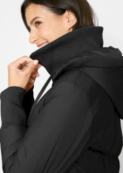 Veste matelassée à finitions élastiquées et capuche