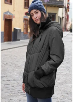 Veste matelassée à finitions élastiquées et capuche