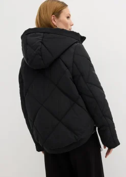 Veste matelassée courte avec doublure contrastante