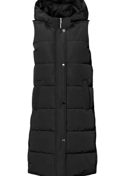 Veste matelassée sans manches avec capuche