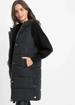 Veste matelassée sans manches avec capuche
