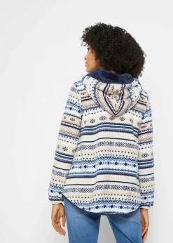 Veste polaire à capuche avec motif norvégien