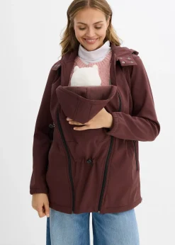 Veste softshell de grossesse et de portage, taille ajustable