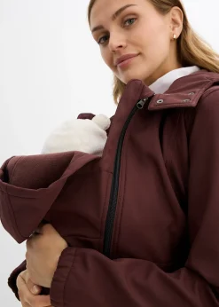 Veste softshell de grossesse et de portage, taille ajustable