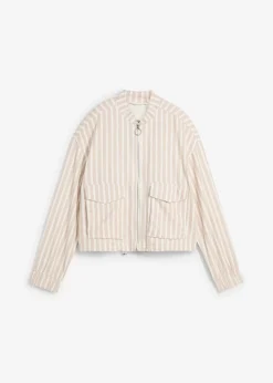 Veste style bomber, aspect lin