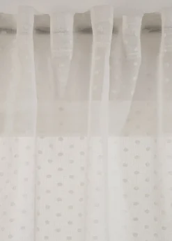 Voilage à pois jacquard (1 pce)
